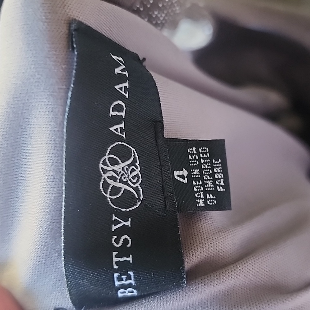 Betsy & Adam Metallic Purple Sleeveless Cocktail Midi Dress - Picture 11 of 13